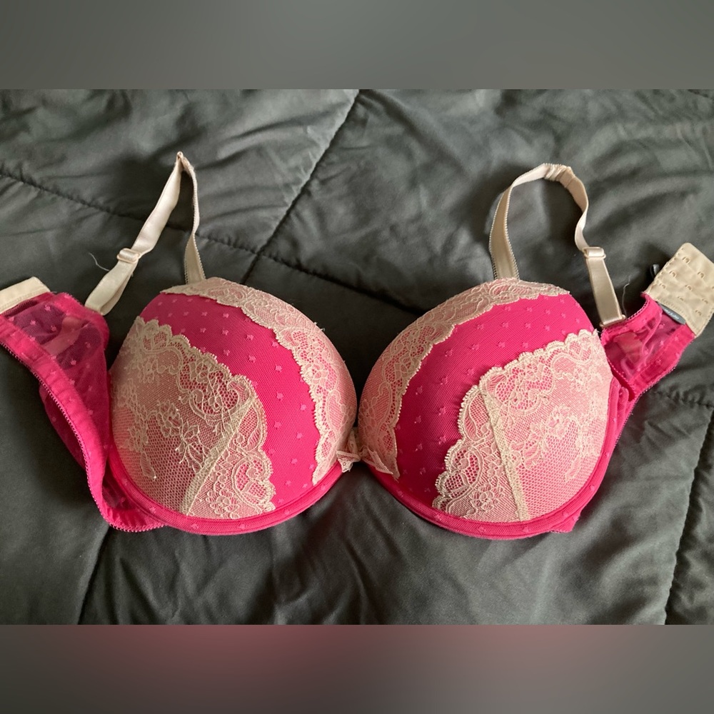 Aerie Push-up Lace and Polka Dot Bra